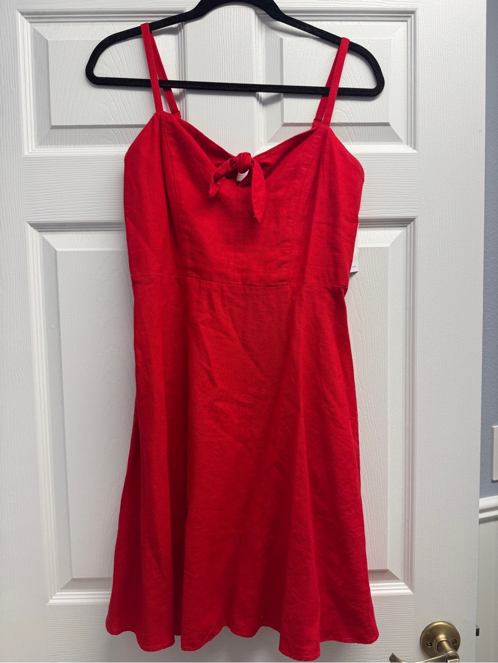 Old Navy Red Mini Tie-Front Sundress